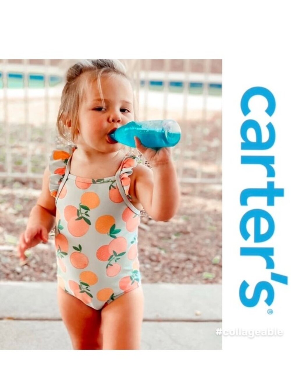 Carters | Fruit Print Flutter Sleeve One Piece Swimsuit | Size 18 Months